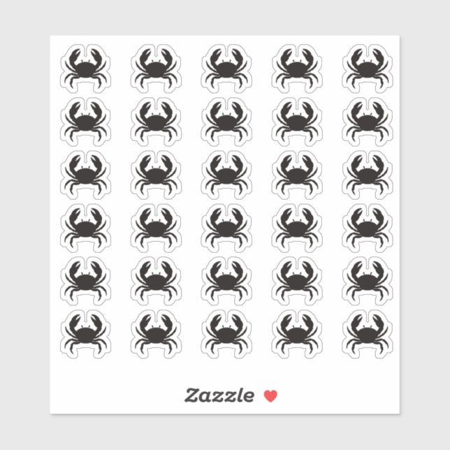 Pegatina Crab Wedding Place Card Food Meal Menu Choice (Hoja)