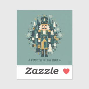 Pegatina Crack the Holiday Spirit – Retro Nutcracker