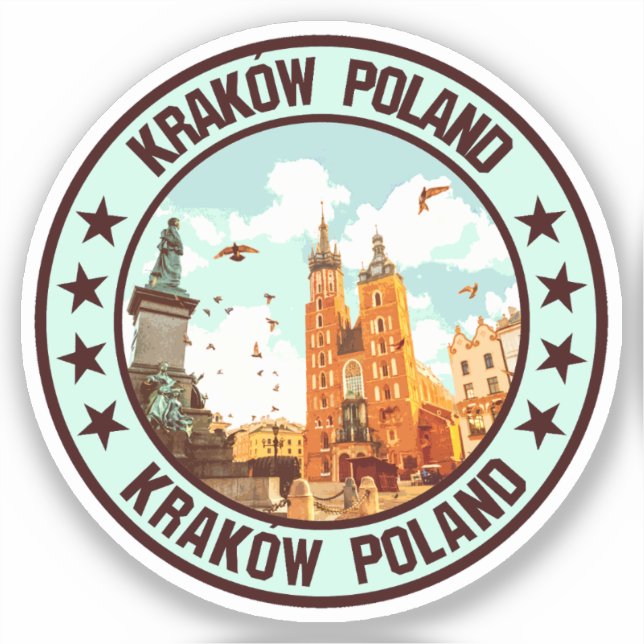Pegatina Cracovia (Anverso)