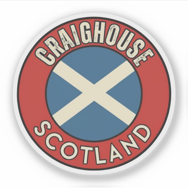 Pegatina Craighouse, Escocia (Anverso)