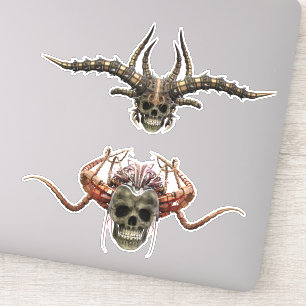 Pegatina Cráneo de Demon con cascos