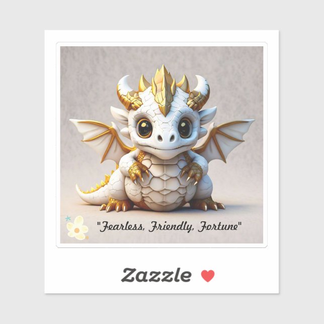 Pegatina "Cráneo de Dragón" (Hoja)