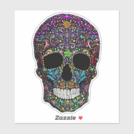 Pegatina Cráneo decorado