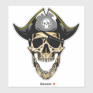 Pegatina Cráneo pirata de HALLOWEEN