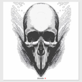 Pegatina cráneo vectorial poster