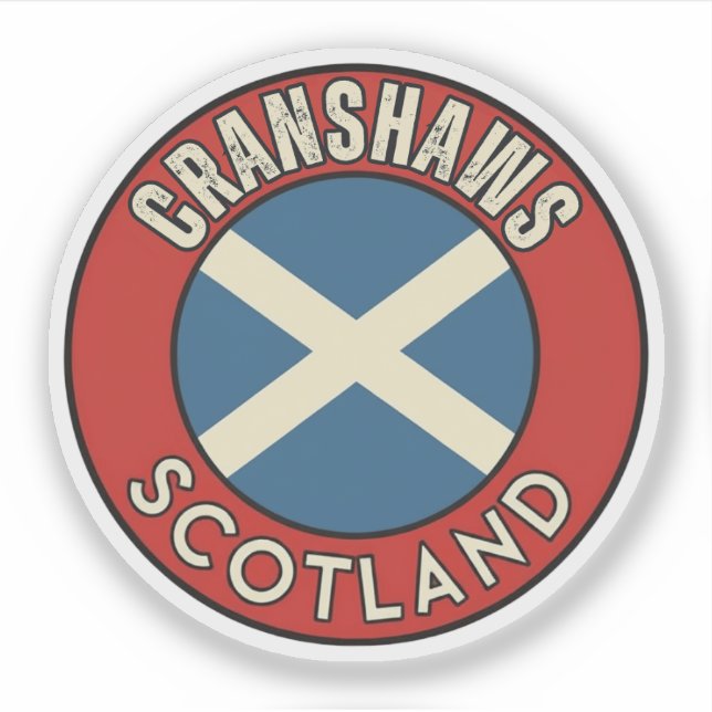 Pegatina Cranshaws, Escocia (Anverso)