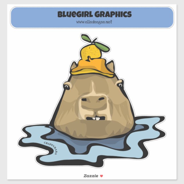 Pegatina Crappybara (Hoja)