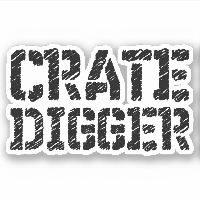 Pegatina Crate Digger (Anverso)