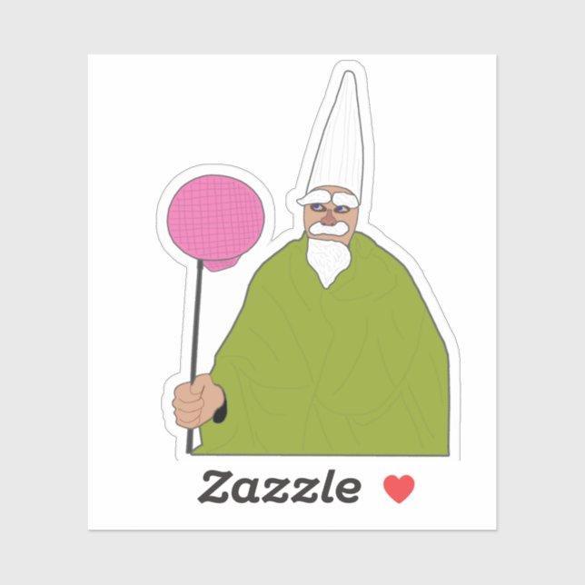 Pegatina Crawly The Gnome Wizard (Hoja)