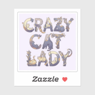 Pegatina Crazy Cat Lady