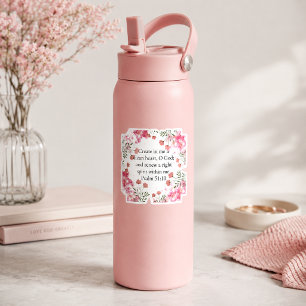 Pegatina Crea Corazón Limpio Salmo Rosa Versículo Bíblico F