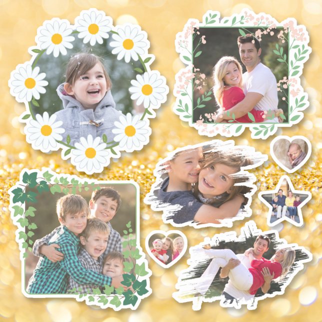 Pegatina Crea tu propio beso fotográfico Personalizado Cort (Create Your Own Custom Photo Kiss Cut Cool Cute Sticker)