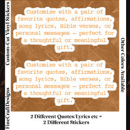 Pegatina Crea Tu Propio Par de Orge XS de Verso de Cita Per