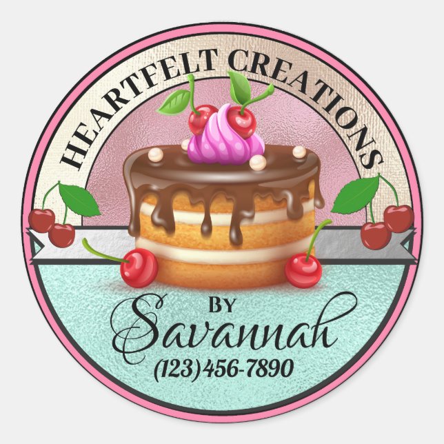 Pegatina Creado Con Amor 2 (Anverso)