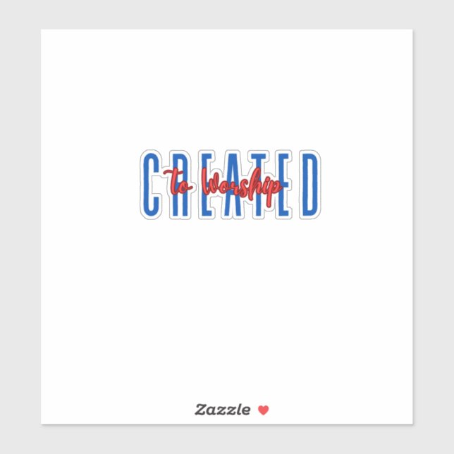 Pegatina Creado Para Adorar (Hoja)