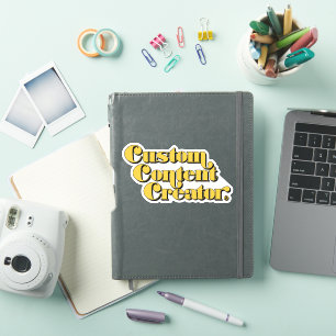 Pegatina Creador de contenido personalizado Lema de jugador