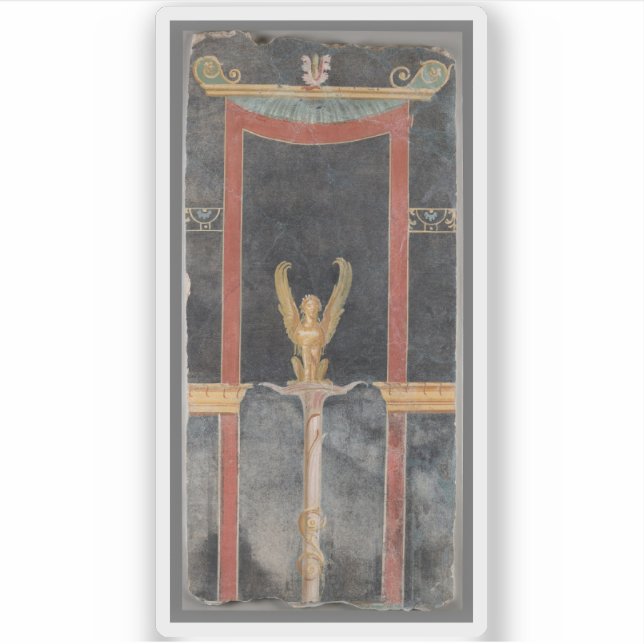 Pegatina Creador desconocido - Esfinge en tierra negra (Anverso)