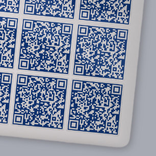 Pegatina Crear 9 códigos QR azules navy transparentes escan