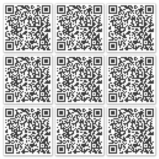 Pegatina Crear 9 códigos QR escaneables blanco instantáneam (Anverso)