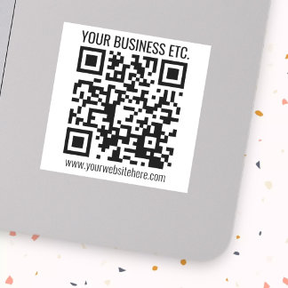 Pegatina Crear su propio código QR | Blanco