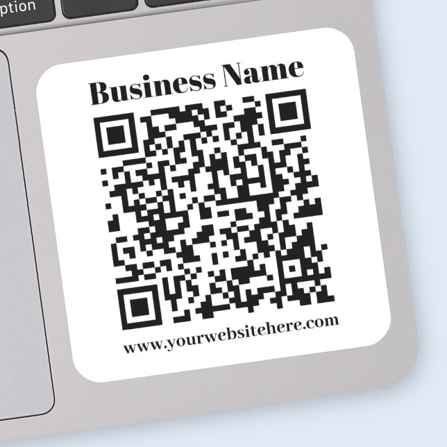 Pegatina Crear su propio código QR | Blanco y negro (Subido por el creador)