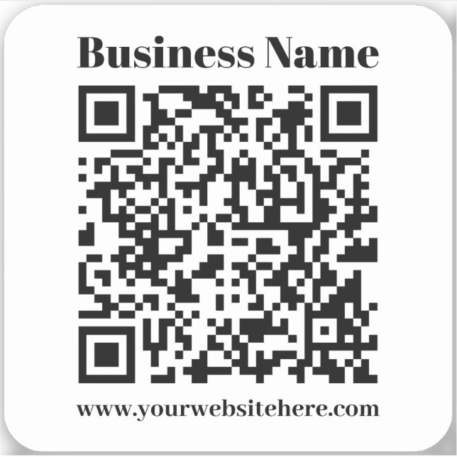 Pegatina Crear su propio código QR | Blanco y negro (Anverso)