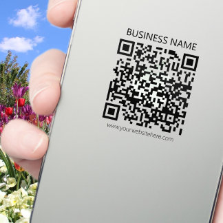 Pegatina Crear su propio código QR | Negro y transparente