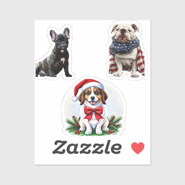 Pegatina Crear su propio Personalizado de 3 Collages de fot (Hoja)