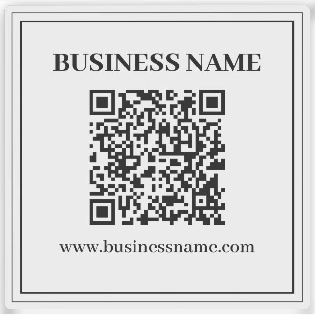 Pegatina Crear un código QR escaneable | Blanco y negro (Anverso)