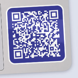 Pegatina Crear un código QR escaneado | Azul oscuro editabl
