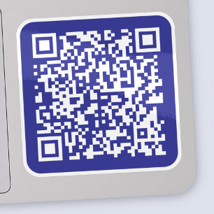Pegatina Crear un código QR escaneado   Azul oscuro editabl