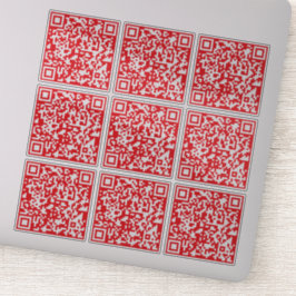 Pegatina Crear un código QR rojo analizable (modificable)