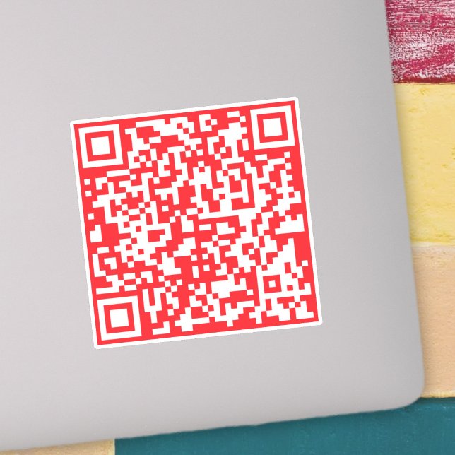 Pegatina Crear un código QR rojo analizable (modificable) (Subido por el creador)