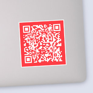 Pegatina Crear un código QR rojo analizable (modificable)
