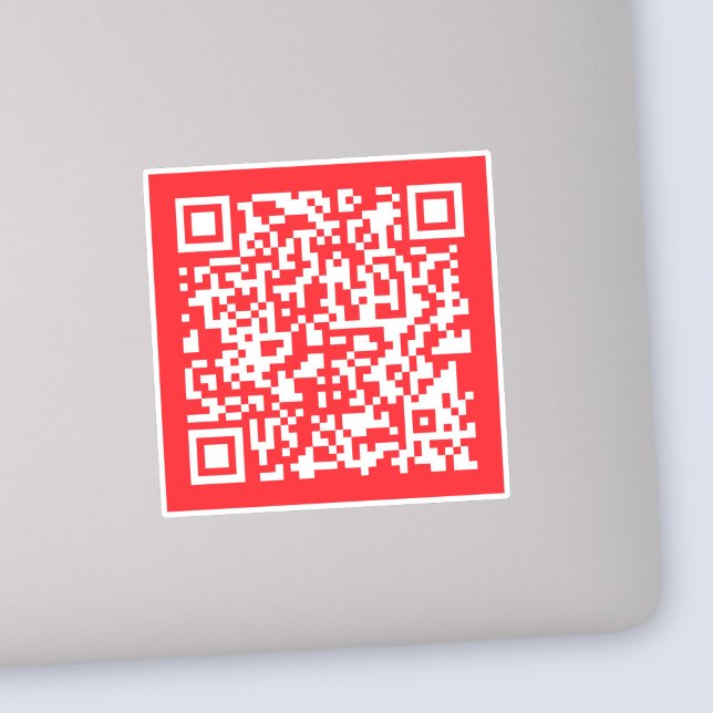 Pegatina Crear un código QR rojo analizable (modificable) (Subido por el creador)