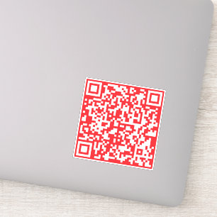 Pegatina Crear un código QR rojo analizable (modificable)