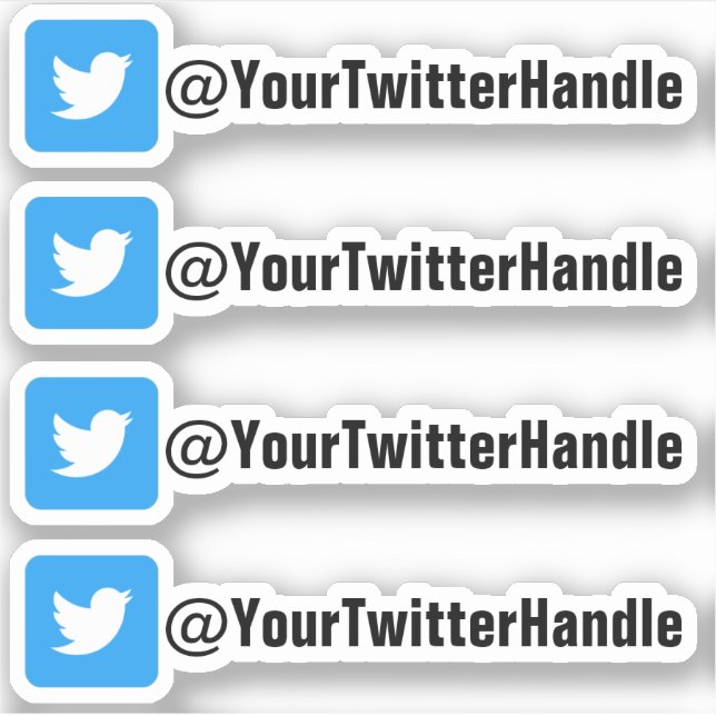 Pegatina Crear un manejo Personalizado de Twitter para Pega (Anverso)