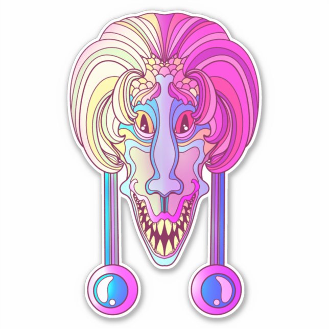 Pegatina Creatividad de los dinosaurios (Anverso)