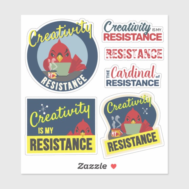 Pegatina "Creativity is My Resistance" Compact Collection (Hoja)