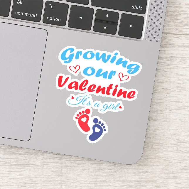 Pegatina Crecer nuestro San Valentín es un nuevo embarazo C (Detalle)