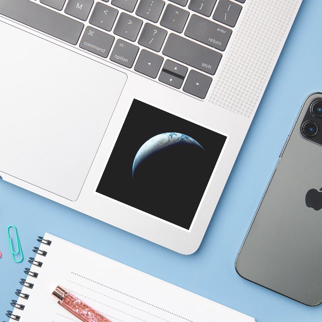 Pegatina Creciente Tierra Tomada De La Misión Apolo 4. 2 (Ordenado portátil con iPhone)