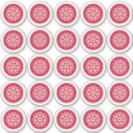 Pegatina Crecimiento Nuclear - magenta sobre centeno. Calco