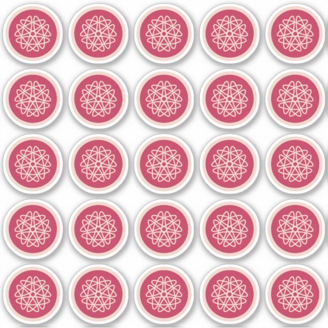 Pegatina Crecimiento nuclear - magenta sobre centeno. pegat (Anverso)