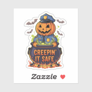 Pegatina Creepin 'It Safe - divertido diseño de Halloween d