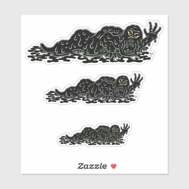 Pegatina Creeping Slime Hulk Weird Horror Art (Hoja)