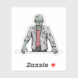 Pegatina Creepy Green Zombie Halloween Sticker