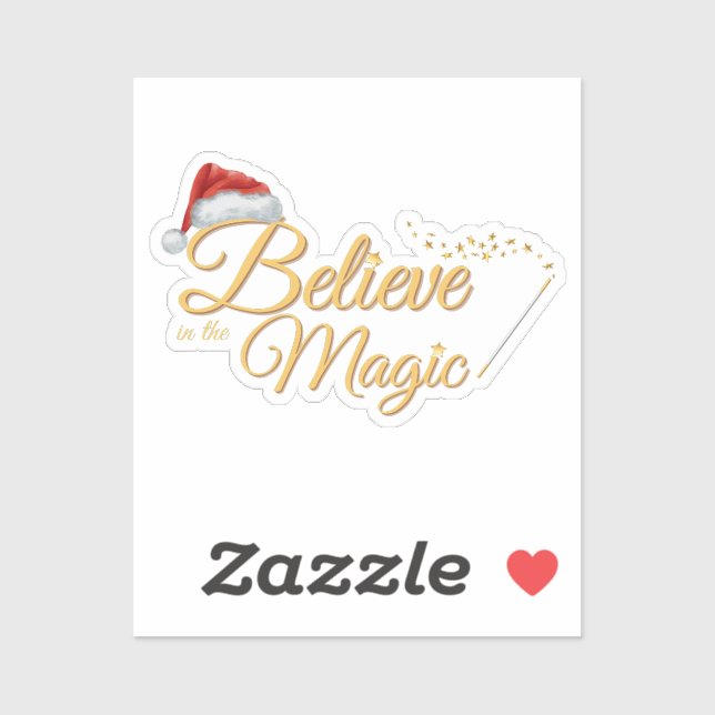 Pegatina Creer en la magia - Diseño de feriados caprichosos (Hoja)