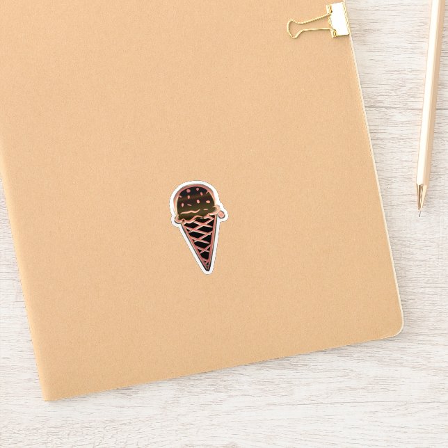 Pegatina Crema helada de chocolate negro (Cuaderno)