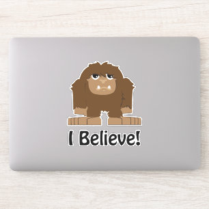 Pegatina Creo que el Personalizado Sasquatch Bigfoot