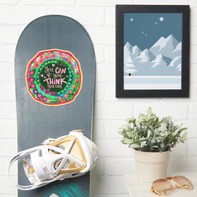 Pegatina Creo Que Puedes Hacer Una Inespiritualidad Diverti (snowboard)